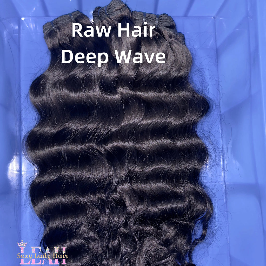 100% Unprocessed Natural Human Hair Raw Loose Deep Wave Hair Bundles Vietnamese Burmese Curly Textures for Birthday