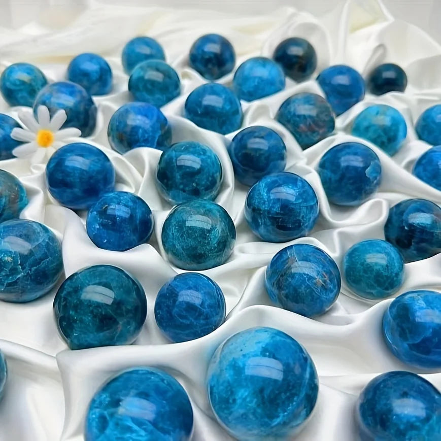 1 Pc Crystal Hola Hot Sale Natural Blue Apatite Quartz Sphere Healing Ball Fpr Home Decoration and Meditation