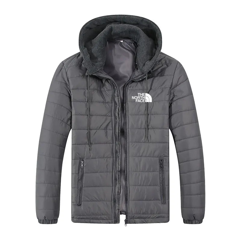 2025 Autumn Winter World Rally Championship WRC Print Fashion Hooded Cotton-padded Jackets Men's Casual Solid Color Zipper Coats