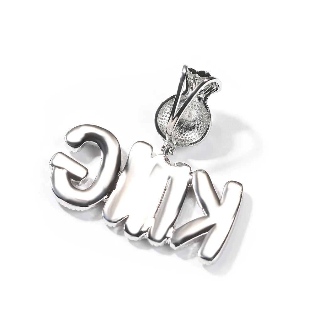 2023 New AAA CZ King Pendant Necklace Iced Out Bling Silver Color Cubic Zirconia US Dollar Buckle Charm Women Men Hiphop Jewelry