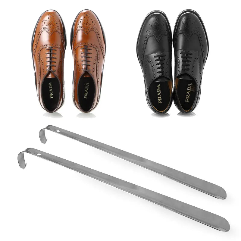 16.5 Inch Heavy Duty Stainless Steel Shoe Horn with Wood Long Heavy Duty Shoehorn