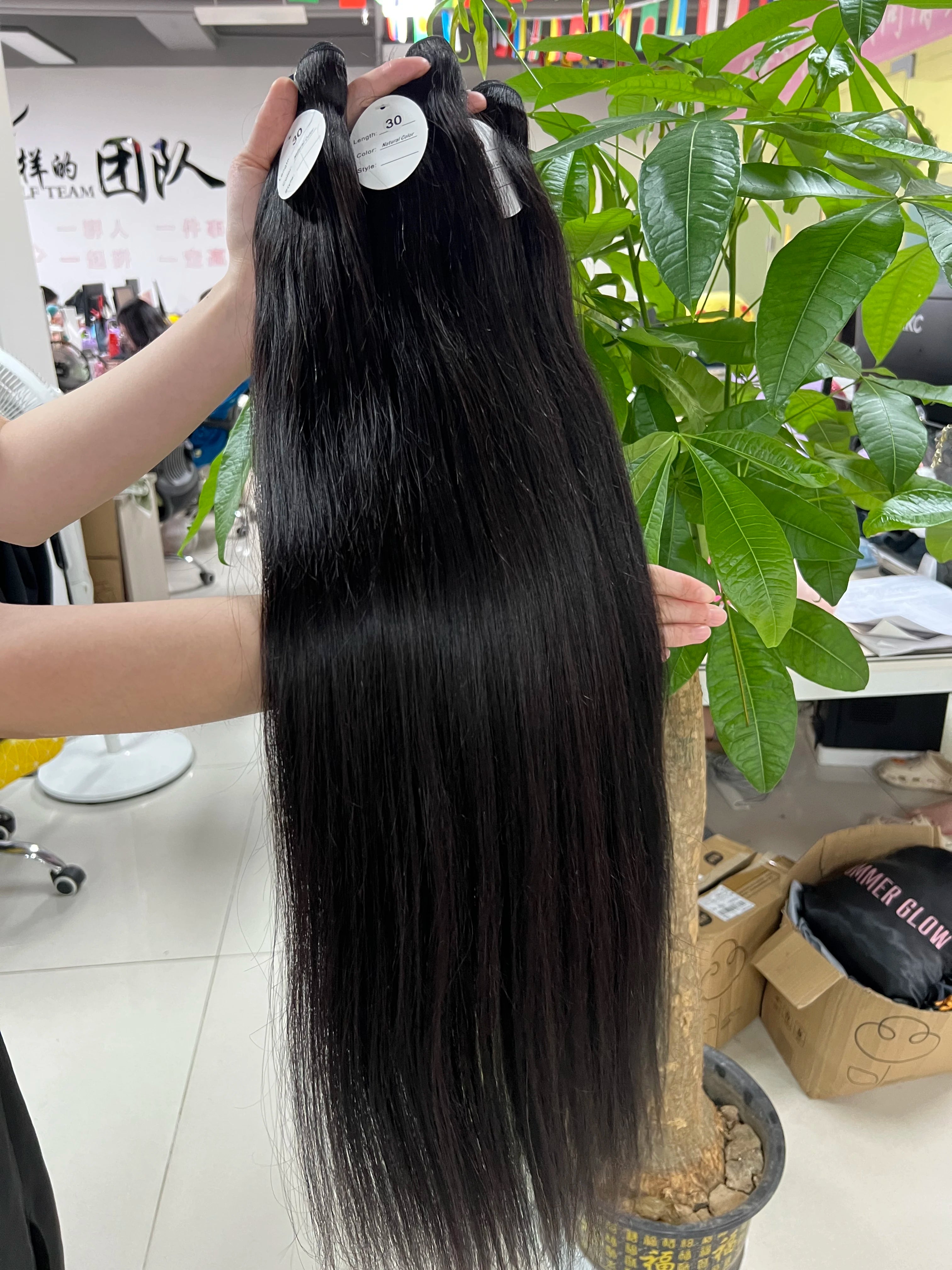 100% Unprocessed Natural Human Hair Raw Loose Deep Wave Hair Bundles Vietnamese Burmese Curly Textures for Birthday