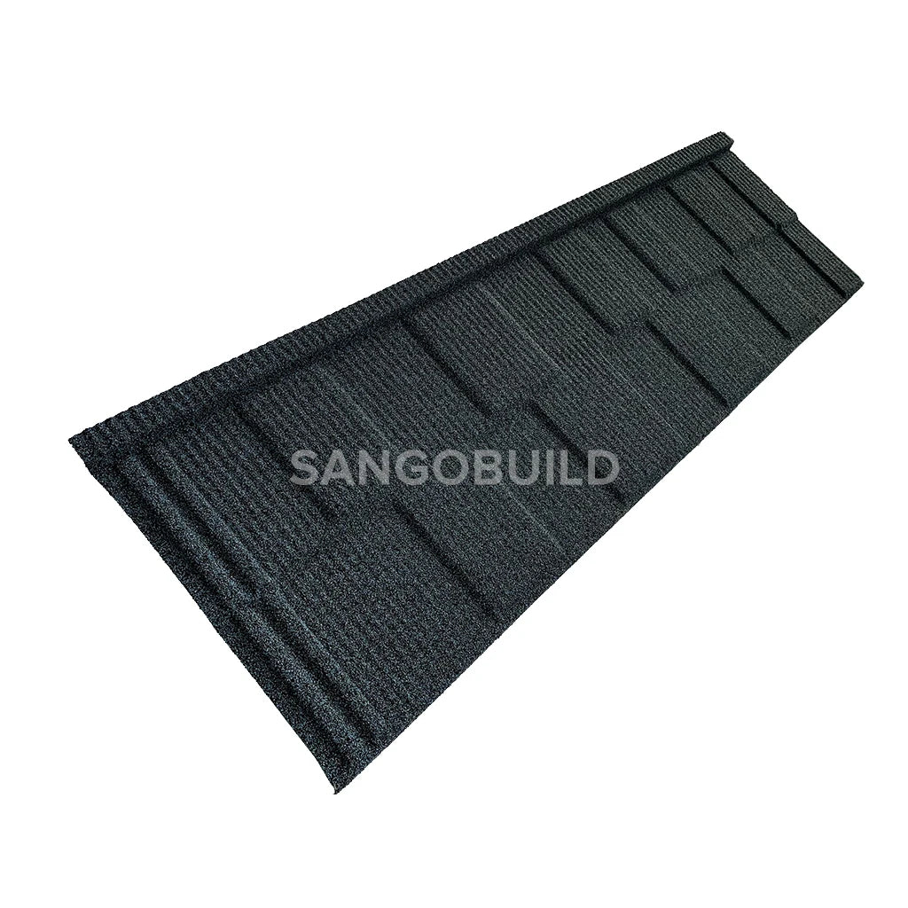 Ghana Stone Chips Coated Steel Roof Shingles Super Tile Roofing Supplier 1340*420 mm