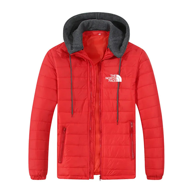 2025 Autumn Winter World Rally Championship WRC Print Fashion Hooded Cotton-padded Jackets Men's Casual Solid Color Zipper Coats