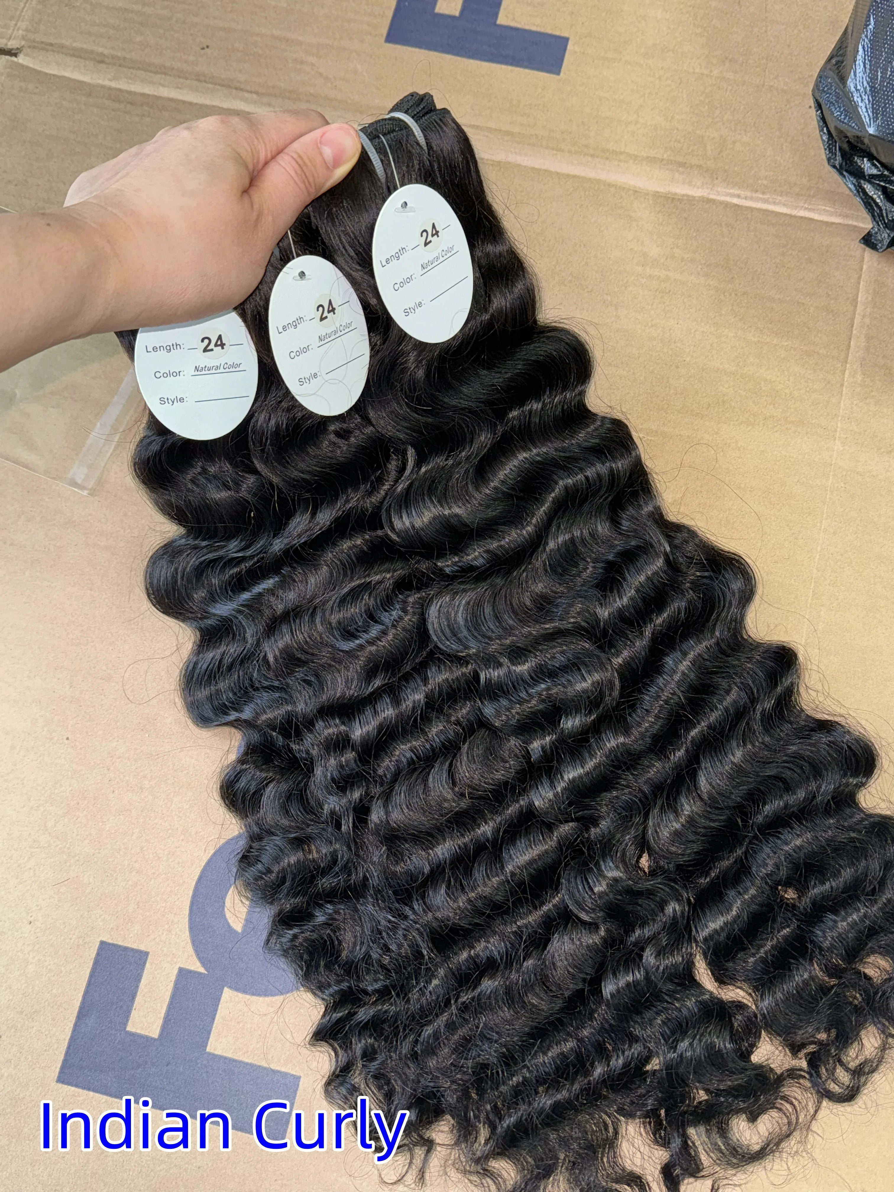 100% Unprocessed Natural Human Hair Raw Loose Deep Wave Hair Bundles Vietnamese Burmese Curly Textures for Birthday