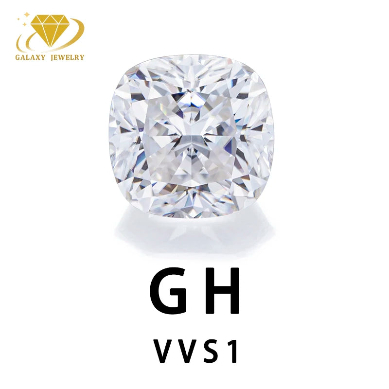 Wholesale D Color Square Cushion Cut 1.0 2.0 3.0 Carat Moissanite Loose Diamonds for Jewelry Making