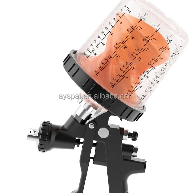 1.0 Disposable Paint Spray Gun Cup Liners and Lid System, 650mL Kit, 50 Pack