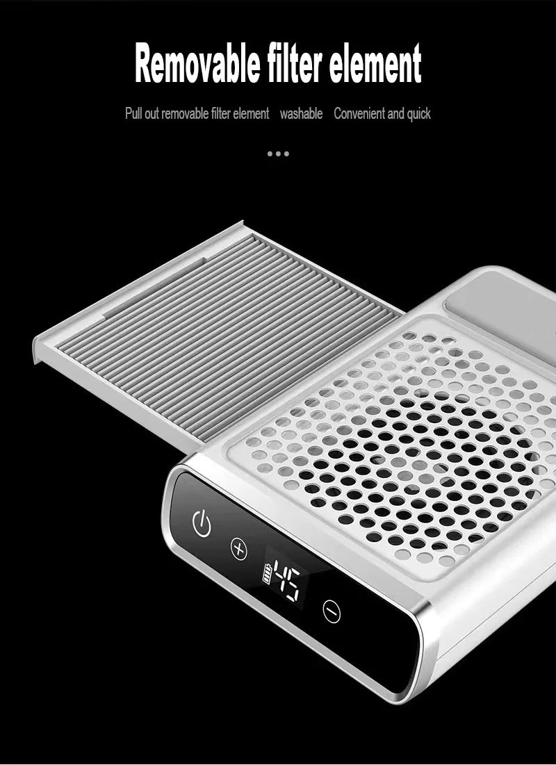 Powerful Powder Nail Dust Vacuum Cleaner 80W  Vacuum Cleaner Nail Powders Low Noise Nail Table Vacuum Cleaner