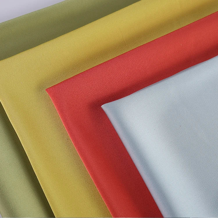 153GSM Single Sided Imitation Acetic Acid Fashion Fabric New Spring Dress Pants Fabric Polyester Smooth and Soft Thin Fabric