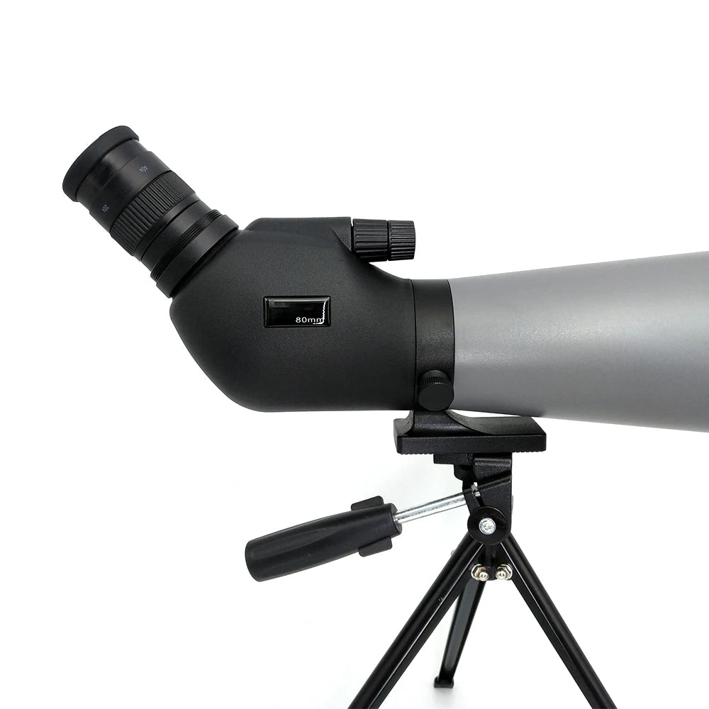 20-60x80 HD Spotting Scopes with Tripod and Smartphone Adapter Zoom BAK4 Prism FMC Lens Telescope for Target Shooting Bird Watch