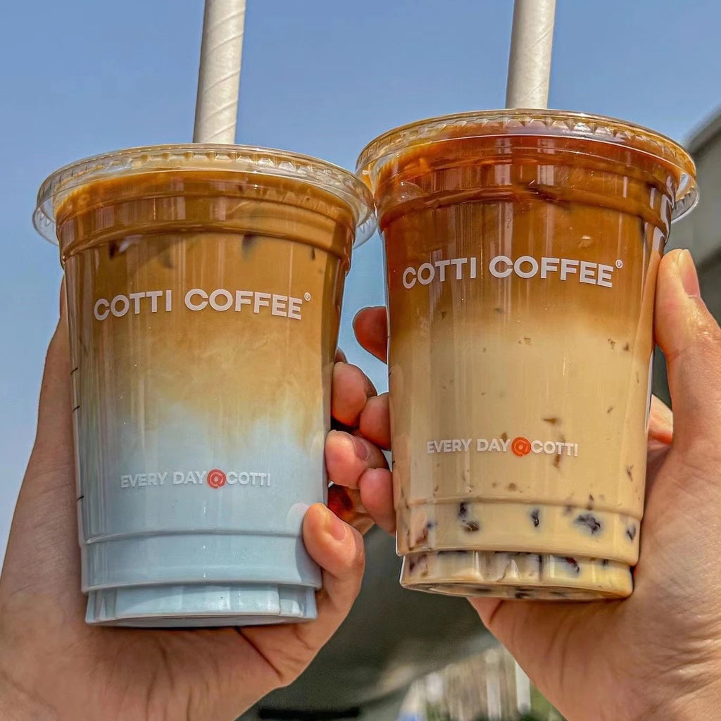 1,000 Count Custom Printing Disposable Clear PET Cup Lids Reusable Plastic Cup for Take Away Coffee Juice Drink Milk