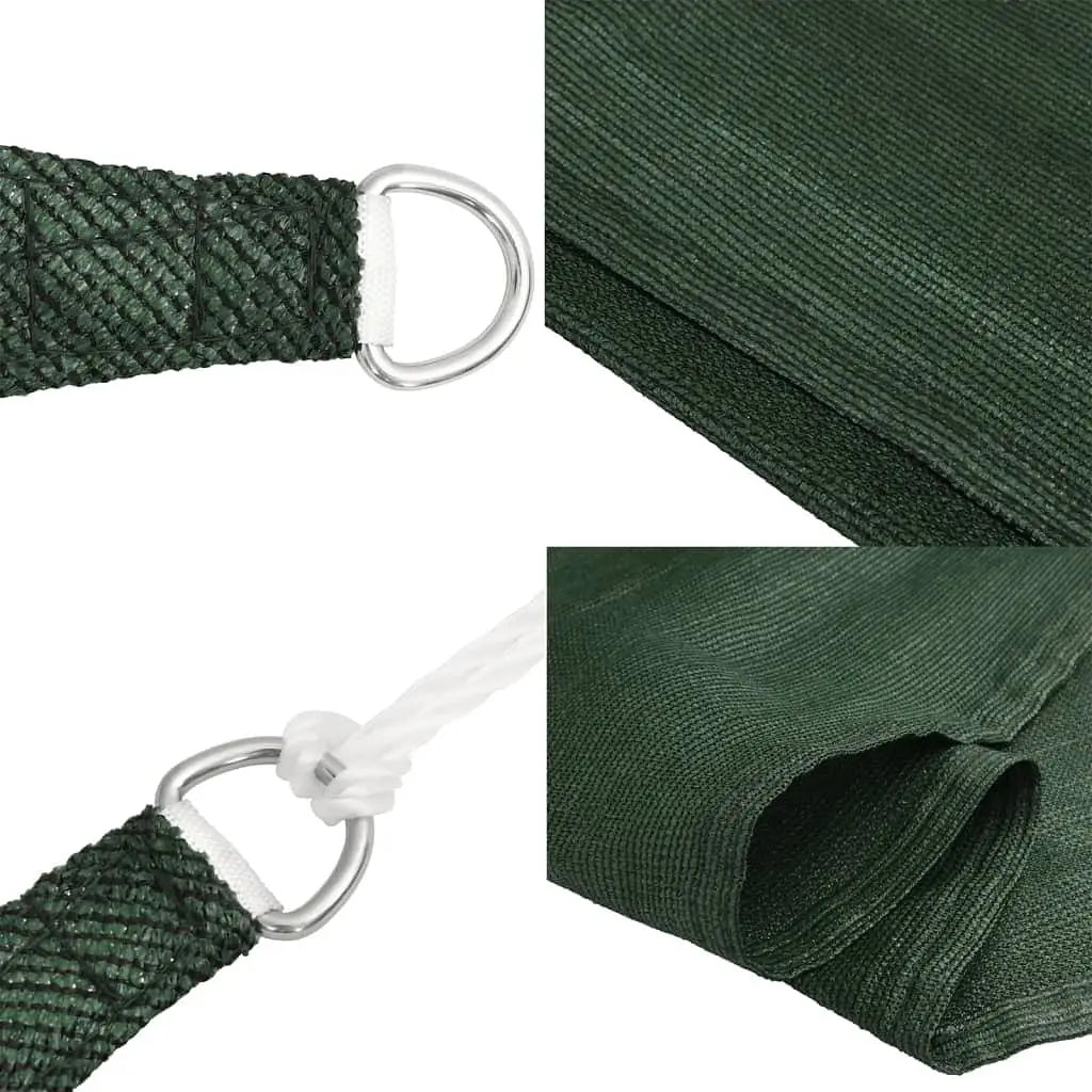 W2B VidaXL Dark Green Sun Sail High-Density Polyethylene (HDPE) and Polyester Rectangular Garden Shade Cloth for Outdoor Use