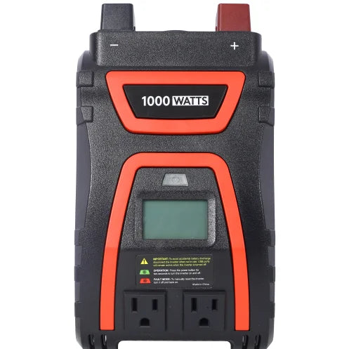 1000 Watts Power ETL Approved FCJ Inverter Converter Modified Sine Wave LED Display for Car RV Camping 12V 115 Volts Portable AC