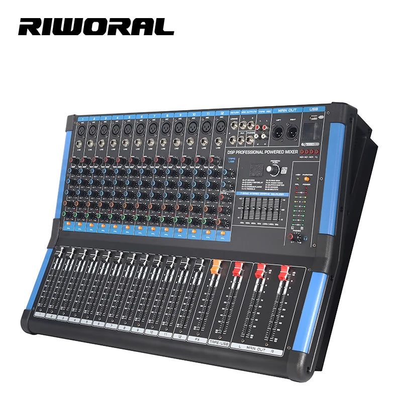 TC-12D 99dsp Digital 12 Channel Powered Mixer/intelligent Digital Power Audio Mixer for Stage
