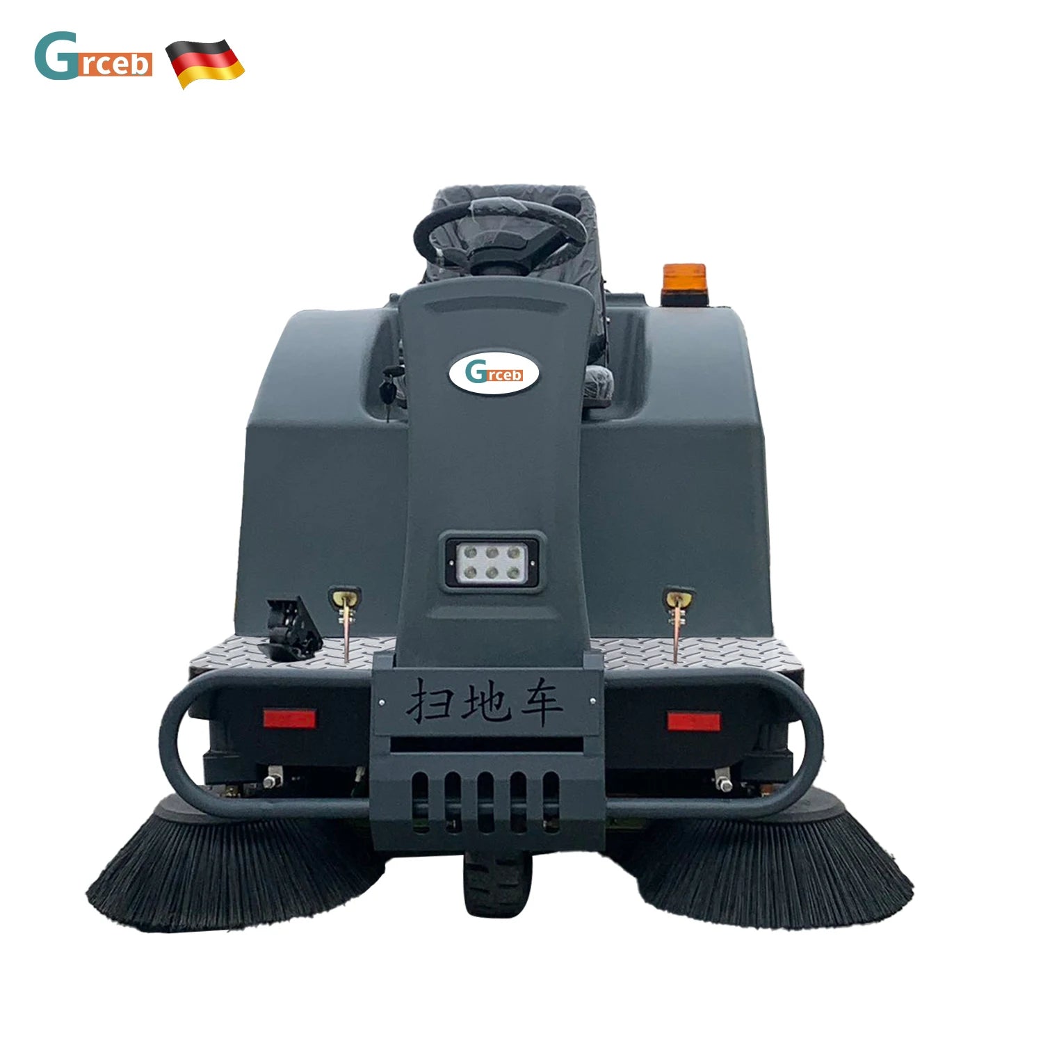 1450A Electric Ride-On Street Sweeper Industrial Floor Vacuum Sweeper Automatic Cleaning Home Hotels Printing Shops Core Brush