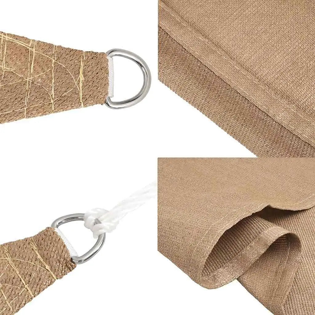 W2B VidaXL Sun Sail Taupe High-Density Polyethylene (HDPE) Canvas Rectangular Outdoor Garden Shading Square Woven Technique