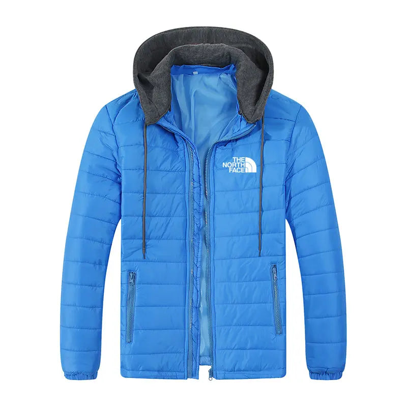 2025 Autumn Winter World Rally Championship WRC Print Fashion Hooded Cotton-padded Jackets Men's Casual Solid Color Zipper Coats