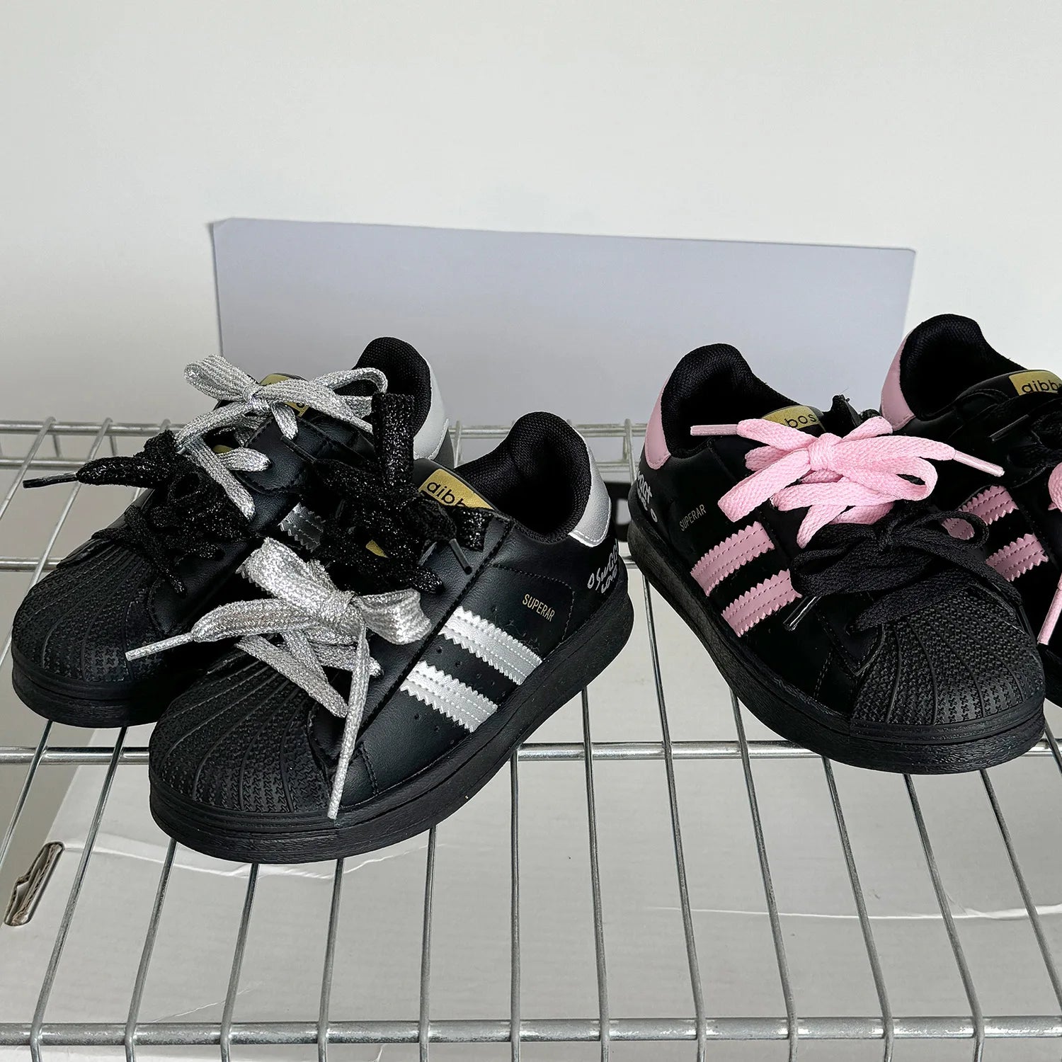 2024 Autumn New Children's Board Shoes Boys and Girls Colourful Lace tide Shoes Casual Shoes Students Shell Head Sports