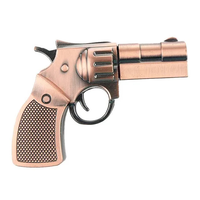High Quality Copper Gun-Shaped  4GB Custom Shaped Pen Drive with USB 2.0 Interface New Product  Metal USB Flash Drive