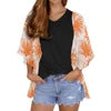 2022 New Arrivals Hawaii Polynesian Tribal Design Chiffon Cardigan Cloak Women's Casual Short Kimono Cardigan Coat Dropshipping