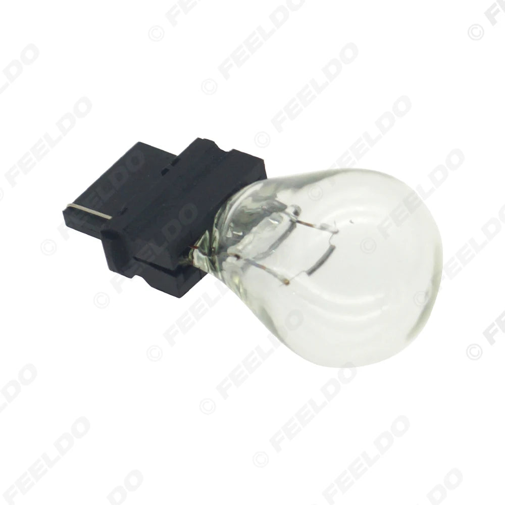 10pcs DC12V Car 3156 21W Clear Glass Lamp Brake Light Tail Bulb Car Indicator Headlight Halogen Lamp