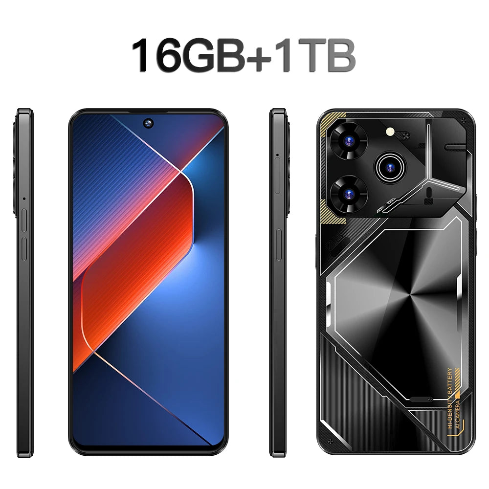 2022 Original Povo6pro Global 5G Smartphone 7.0 Inch 16GB+512GB Cellphone GPS Navigation Cheap Original Android Mobile Phone