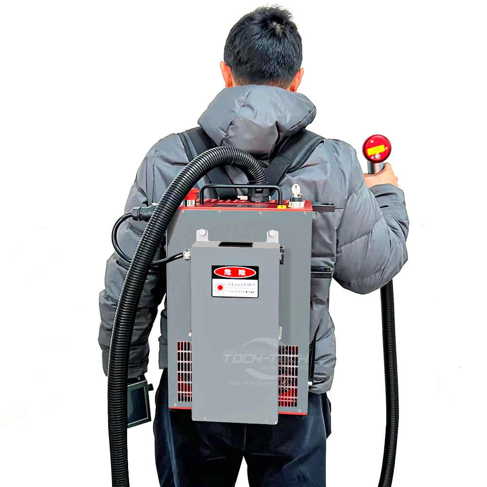 100w 200w Backpack Pulsed Laser Metal Surface Laser Cleaning Machine  Rust Remover Laser Cleaner Rust Removal