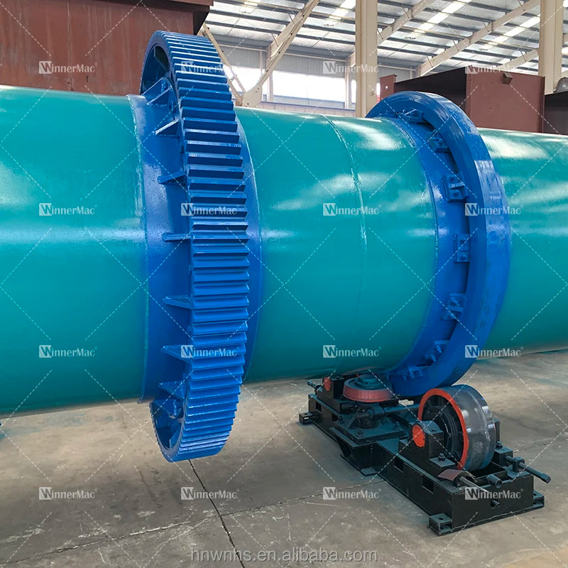 Single Drum Dryer For Clay Drying Plant Clay Rotary Dryer Line