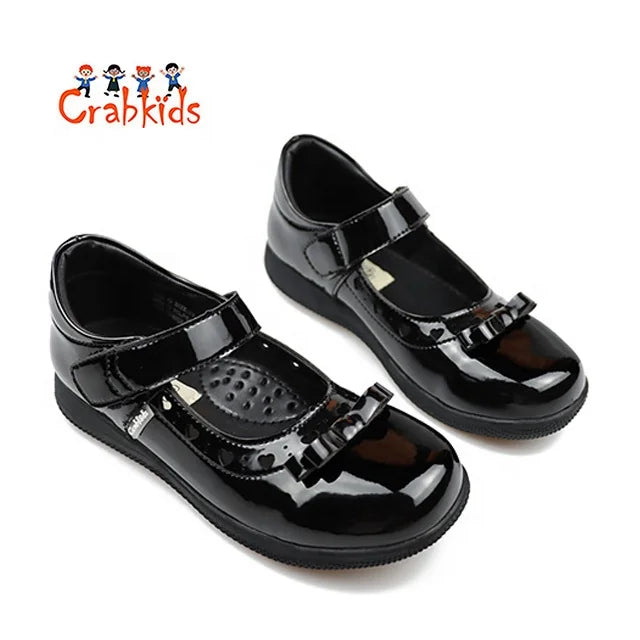 2023 New Girls Casual Shoes Stylish Uniform Kids Dress Shoes Durable Black School Shoes for Girls