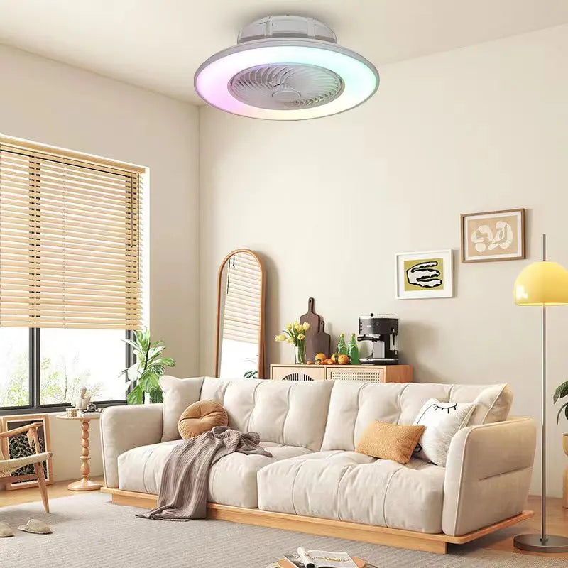 LEDEAST XH-TW1F 36W RGB Low Noise Tuya Wifi Remote Control Smart Led Ceiling Fan With Light for Home Bedroom Living Room