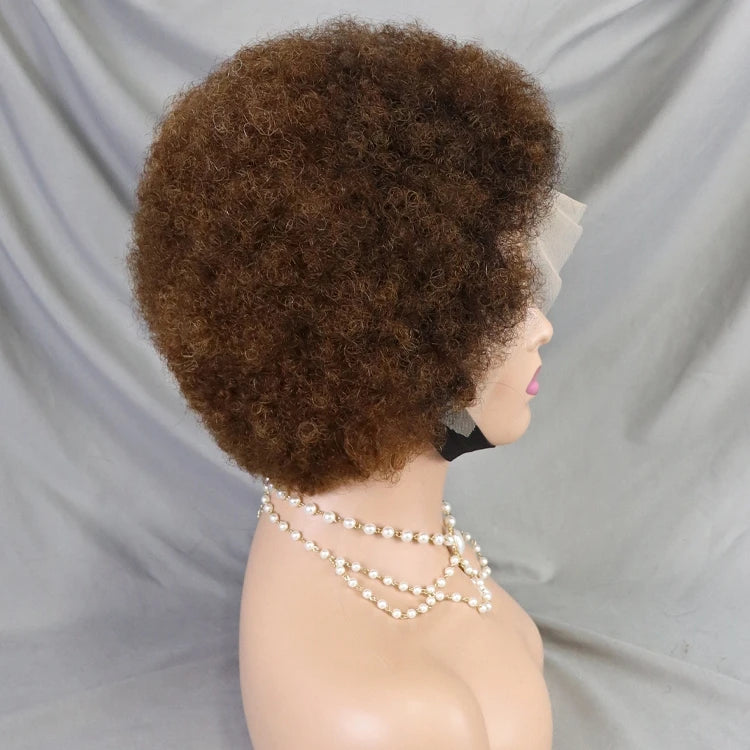 13x4 Lace Closure Frontal Wigs for Black Women Afro Kinky Curly Non Blend Hair Short Afro Curly Wig with Deep Wave Style