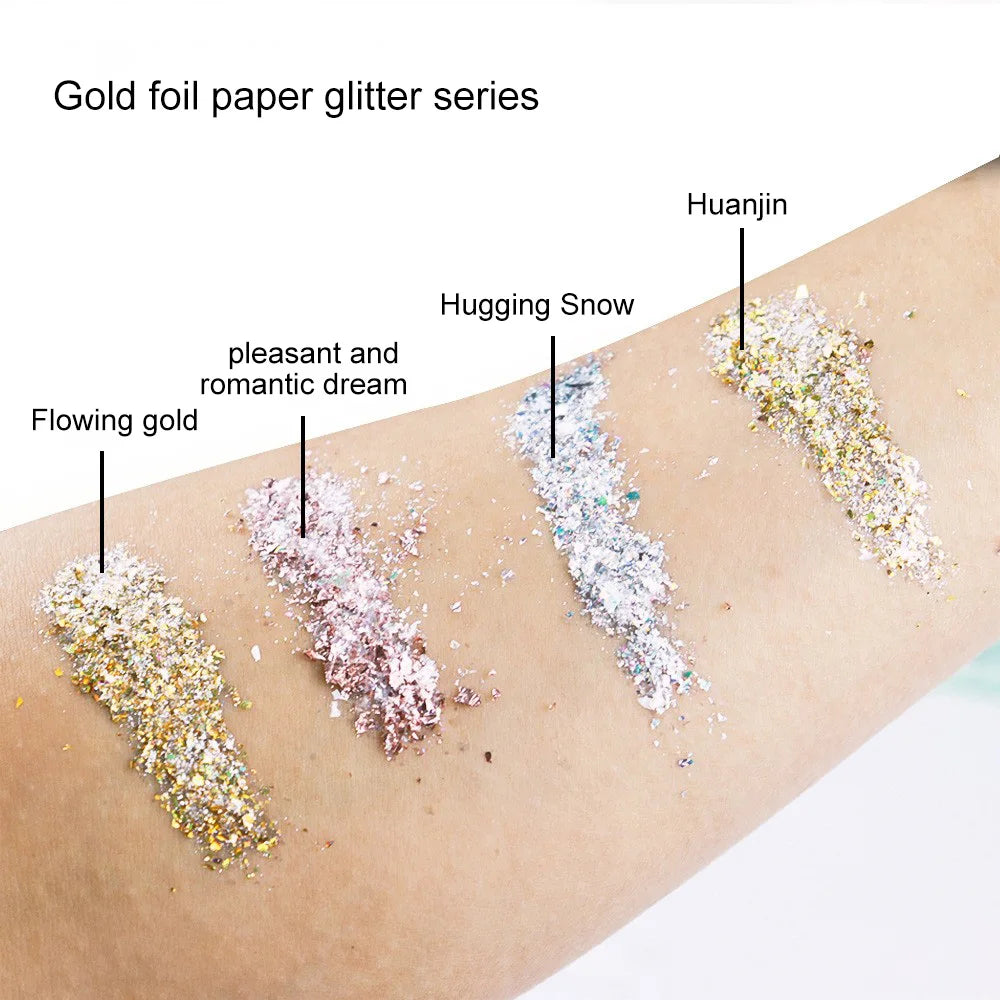 2024 New Nail Art Decoration Sparkling Powder Series DIY Other Nail Products Silver Foil & Powder Star Nail Supplies