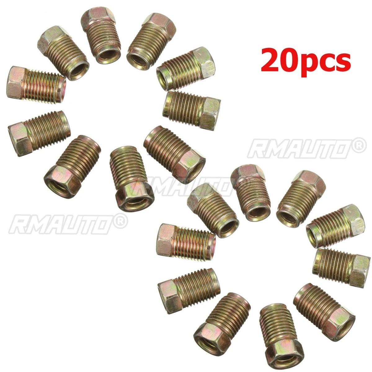 10 Pcs/Set 20 Pcs/Set 10mm X 1mm Male Short Brake Pipe Screw Nuts for 3/16 Inch Metric Braking Tubes
