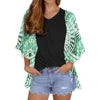 2022 New Arrivals Hawaii Polynesian Tribal Design Chiffon Cardigan Cloak Women's Casual Short Kimono Cardigan Coat Dropshipping