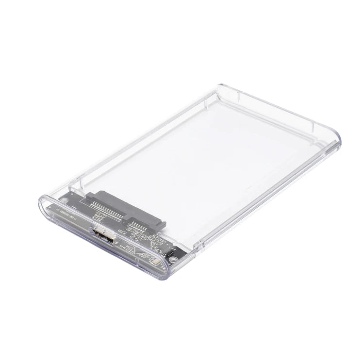 2 5 Inch White Plastic Transparent Solidity Hard Disk Box External USB3.0 Mechanical SSD Fast Transmission Speed