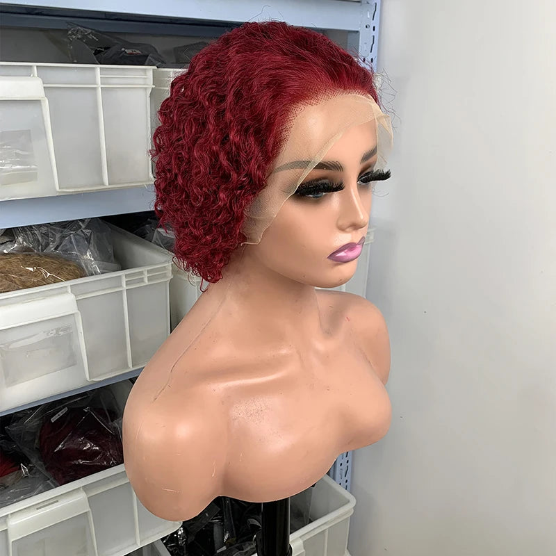 2023 Wholesale European Short Pixie Cut Wig 6 Inch Human Hair Wig, 13*4 Lace Frontal Brazilian Human Hair Wig Cut Short bob