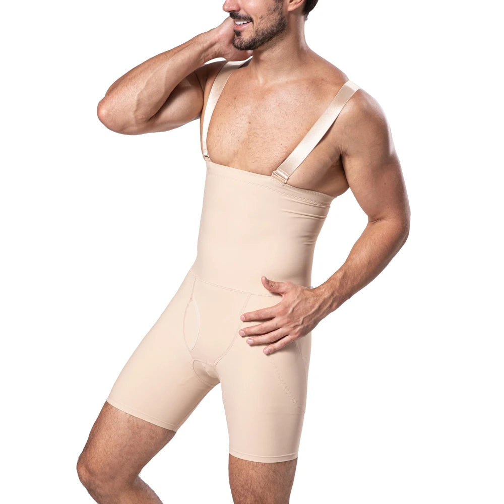 Removal Straps Men's Shapewear Compression Boxer for Tummy Control Mens Body Shaper Waist Trainer for Belly Fat Slimming Shorts