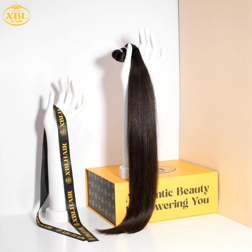 USA Hot Sale Long Natural Black Straight Raw Indian Hair Extensions for High-End Hair Salons