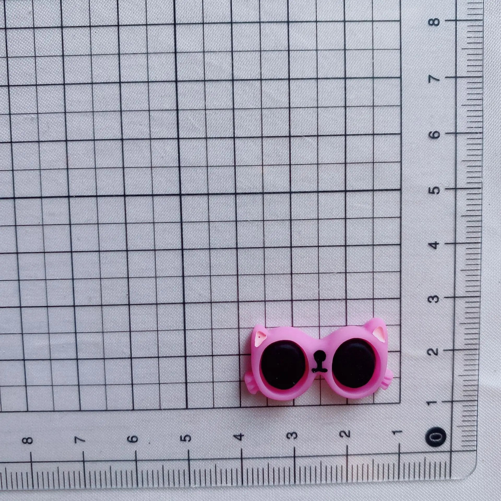 100Pcs Cute Mini Cartoon Glasses Flatback Resin Cabochon Nails Art Manicure Decoration DIY Craft Nail Charms Accessories