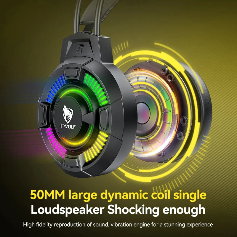 7.1 USB Gaming Headset Bass Stereo Over-head Earphone Pc Laptop Microphone Wired Headset Earphone and Headphone for Computer PC