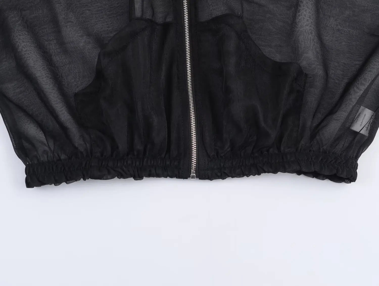 2025 Autumn New Fashion Women's Retro Casual Hooded Jacket Coat Long-sleeved with Transparent Zipper Female Outerwear Chic Tops