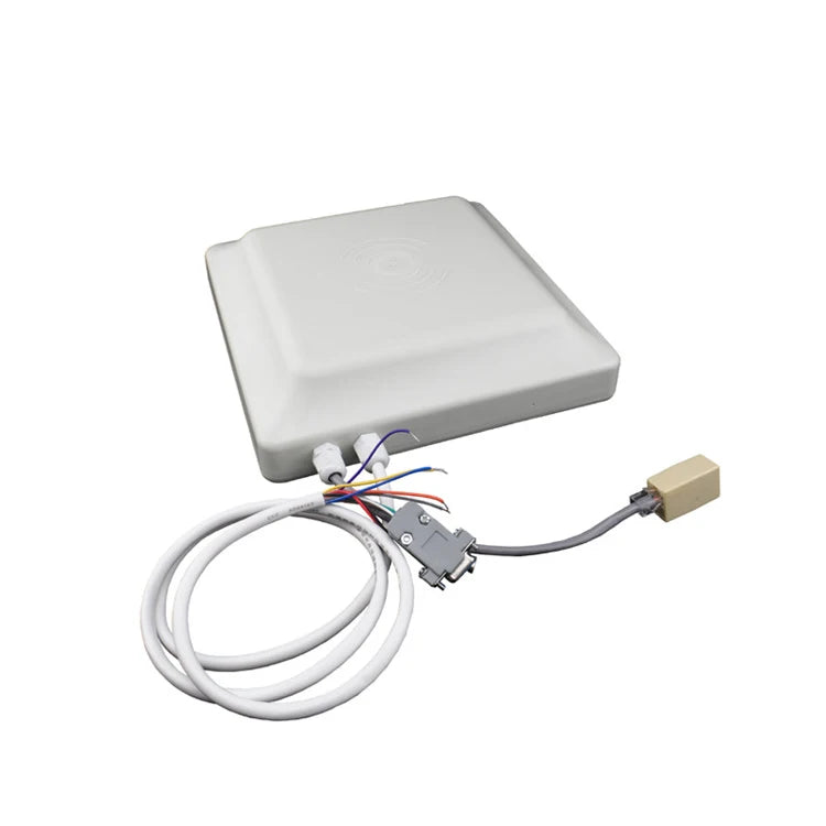Long Range 5M UHF RFID Access Control Card Reader Writer ABS Material 860-960MHz Frequency Supports RS232 Wi-Fi Wiegand