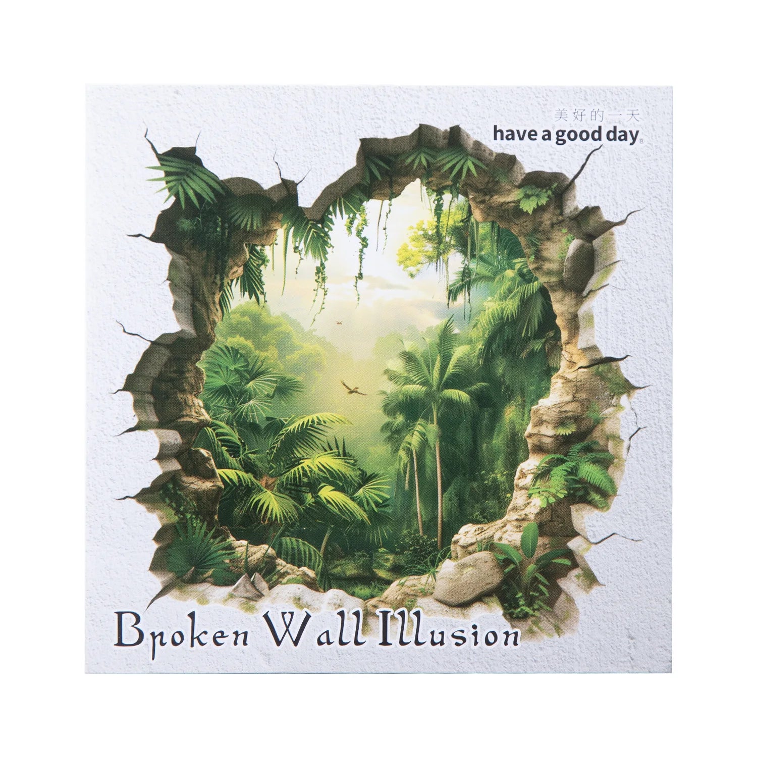 10 Sheets/pack PET Stickers Broken Wall Illusion Series Three-dimensional Wall Hole DIY Decorative Stickers 6 Styles