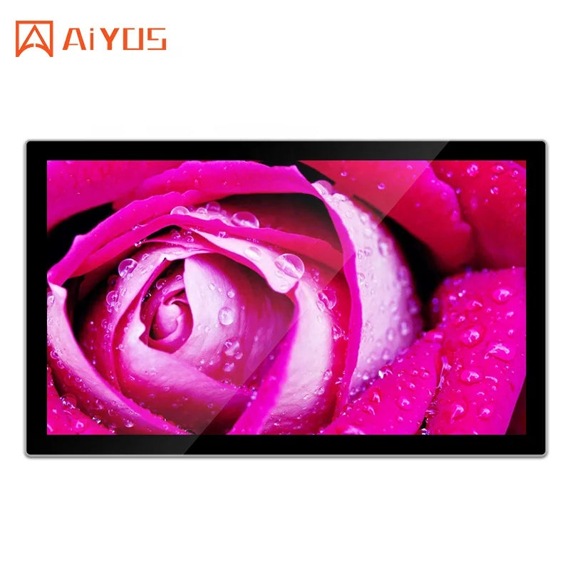 18.5 Inch HD LCD Digital Menu Board Display Wall-Mounted Capacitive Signage for Restaurant Wayfinding Elevator for Shop Store