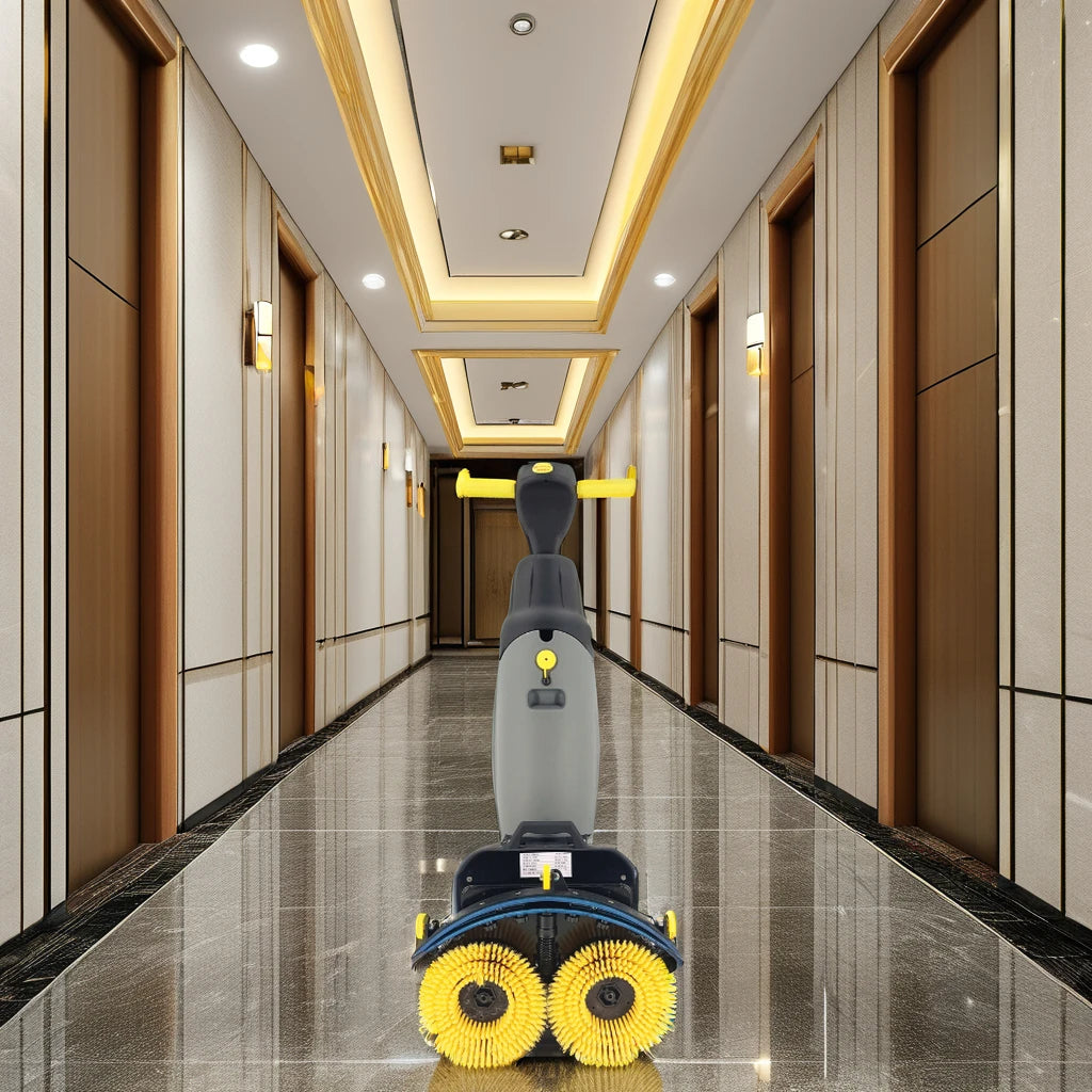 GS03 Handheld Floor Scrubber Dryer for Cleaning in Hotels and Printing Shops Core with Brush Component