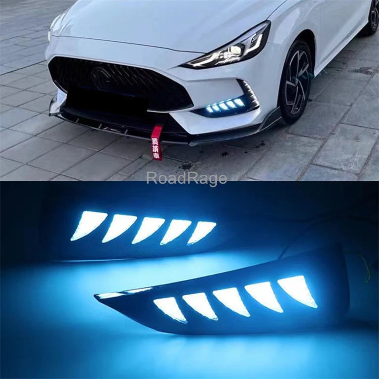 RoadRage LED Daytime Running Daylight Fog Lights DRL Kit Driving Fog Lamp with Turn signal Light Fit for MG MG5 2021 2022