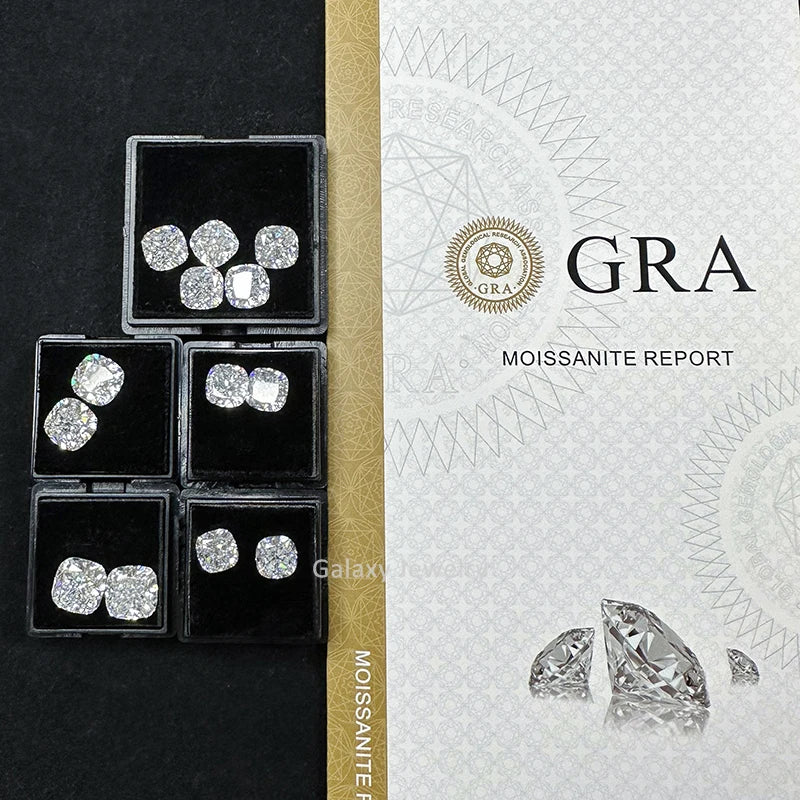 Wholesale D Color Square Cushion Cut 1.0 2.0 3.0 Carat Moissanite Loose Diamonds for Jewelry Making