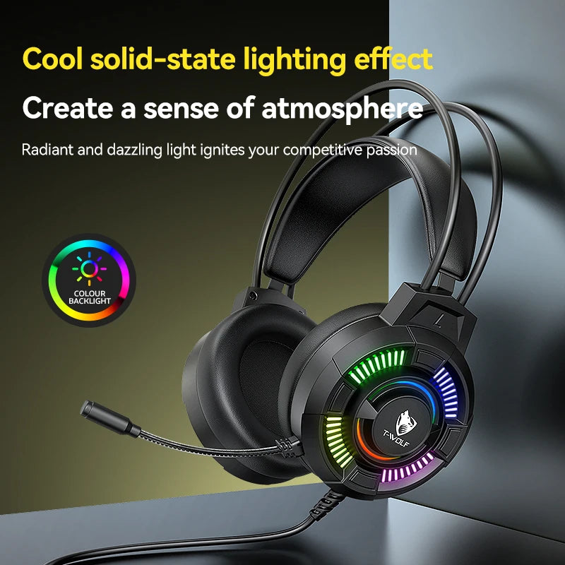 7.1 USB Gaming Headset Bass Stereo Over-head Earphone Pc Laptop Microphone Wired Headset Earphone and Headphone for Computer PC