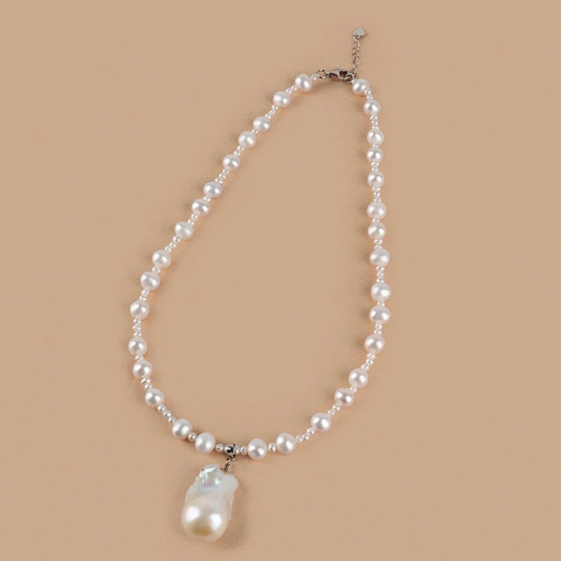 16/18-Inch White Natural Freshwater Pearl Necklace with 3+8mm Round Shape Round Shape Loose Pearls