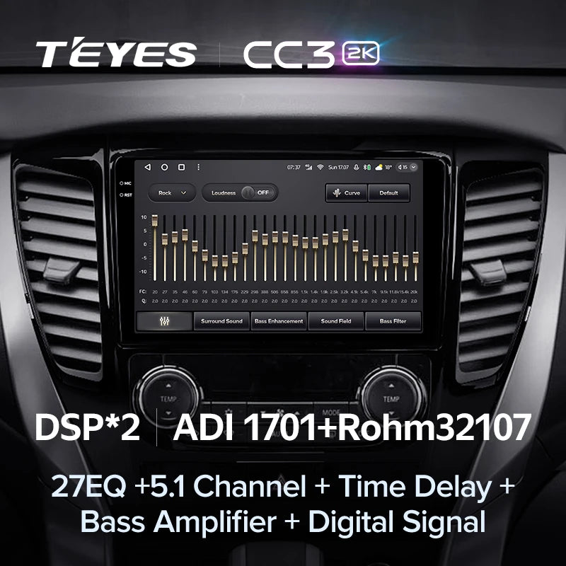 TEYES CC3 2K for Mitsubishi Pajero Sport 3 2016 - 2018 Car Radio Multimedia Video Player Navigation Stereo GPS Android 10